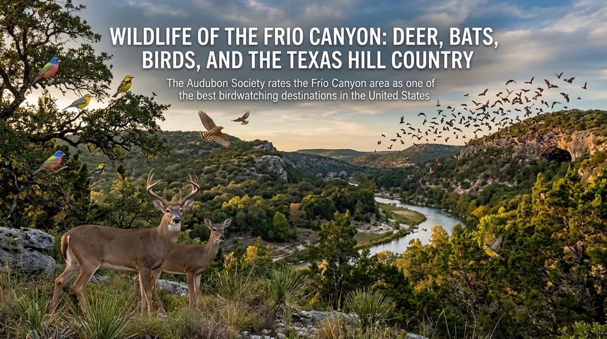 Wildlife of the Frio Canyon: Deer, Bats, Birds, and the Texas Hill Country