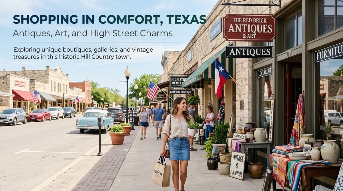 Shopping in Comfort, Texas: Antiques, Art, and High Street