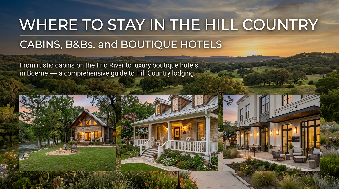 Where to Stay in the Hill Country: Cabins, B&Bs, and Boutique Hotels